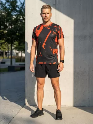 Männer funktionaler T -Shirt Premium ALTISPORT VOJ/ALM079TR01 SCHWARZ -RED
