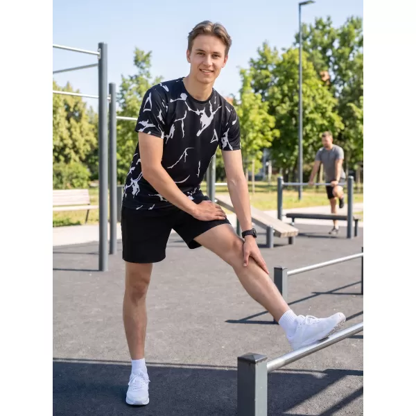  Männer funktionaler T -Shirt Premium ALTISPORT VOJ/ALM052TR01 SCHWARZ 