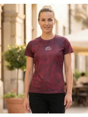 Hochwertiges Funktions-T-Shirt für Damen ALTISPORT VOJ/ALW096TR01 BURGUND