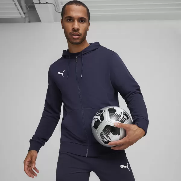  Herren -Sweatshirt PUMA TEAMGOAL CASUALS HOODED JACK 658595_06 PUMA NAVY/PUMA WHITE 