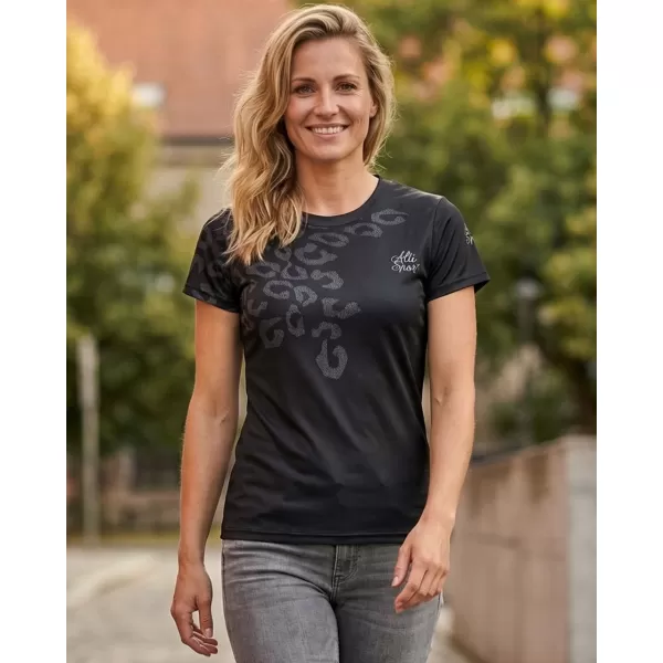  Frauenfunktional T -Shirt Premium ALTISPORT VOJ/ALW047TR01 SCHWARZ 