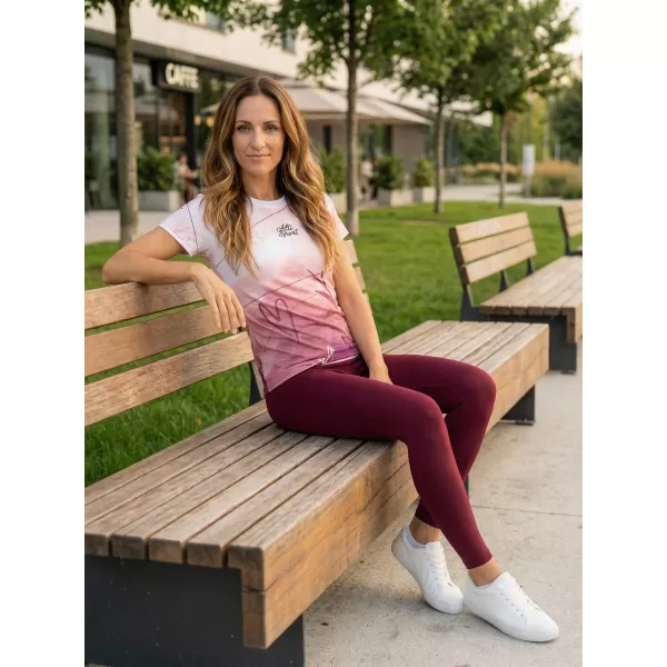  Frauenfunktional T -Shirt Premium ALTISPORT VOJ/ALW083TR01 WEIß -PINK 