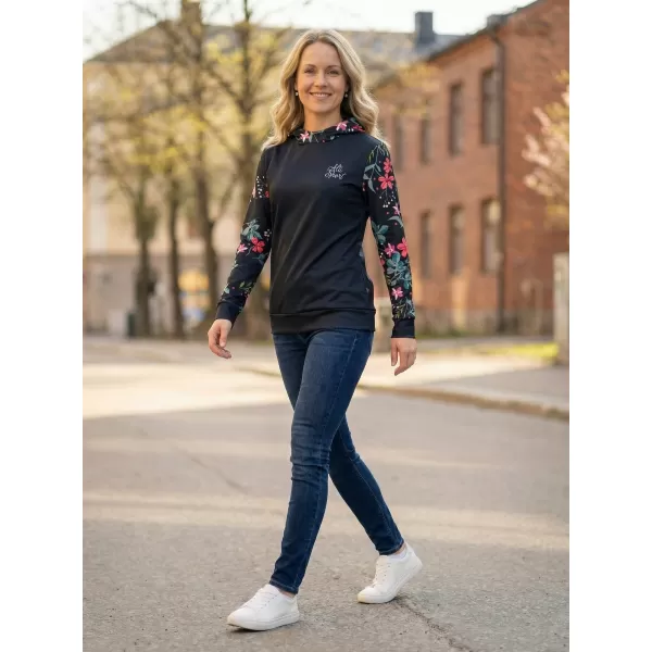  Funktionaler Sweatshirt -Prämie von Frauen ALTISPORT VOJ/ALW063MI01 SCHWARZ -GREEN 