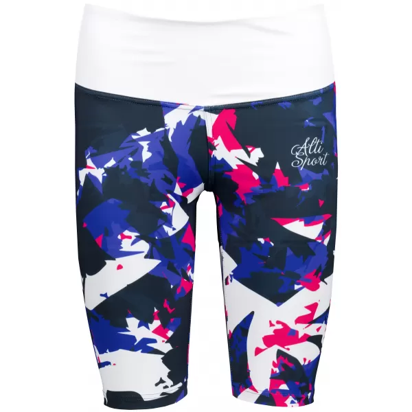  Frauen -Leggings über den Knien Premium ALTISPORT VOJ/ALW110LEG02 VIOLETT -WEIß 