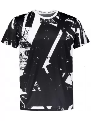 Männer funktionaler T -Shirt Premium ALTISPORT VOJ/ALM079TR01 SCHWARZ UND WEIß
