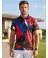 Herrenfunktional T -Shirt mit Premium -Kragen ALTISPORT VOJ/ALM007TR05 MARINEBLAU/ROT