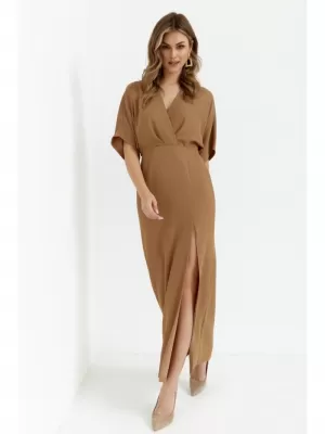 Kleid MAKOVER K163 BEIGE