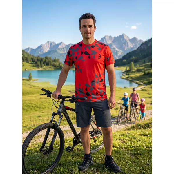  Männer funktionaler T -Shirt Premium ALTISPORT VOJ/ALM108TR01 ROT 