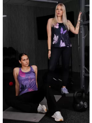 Funktionaler Tanktoper der Frauen auf Prämie ALTISPORT VOJ/ALW086TIL01 DUNKELBLAU/LILA