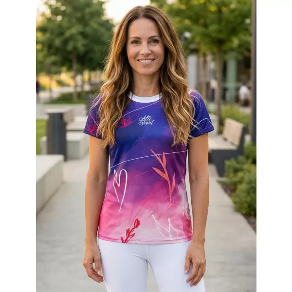  Frauenfunktional T -Shirt Premium ALTISPORT VOJ/ALW083TR01 LILA 