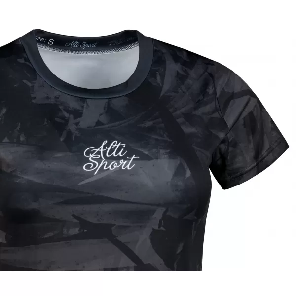  Frauenfunktional T -Shirt Premium ALTISPORT VOJ/ALW096TR01 SCHWARZ 
