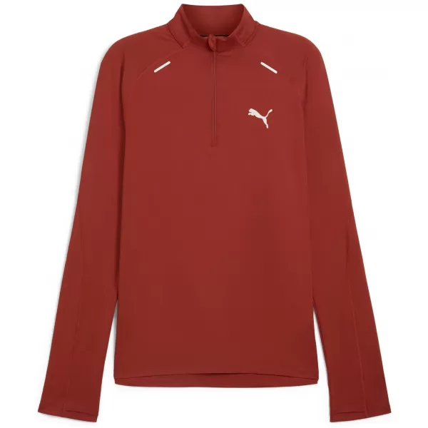  Herren-T-Shirt PUMA RUN CLOUDSPUN 1/4 ZIP 525781_63 MARS ROT 