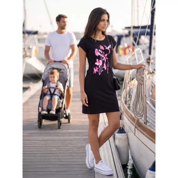  Kleid ALTISPORT ALW191178 SCHWARZ -PINK 