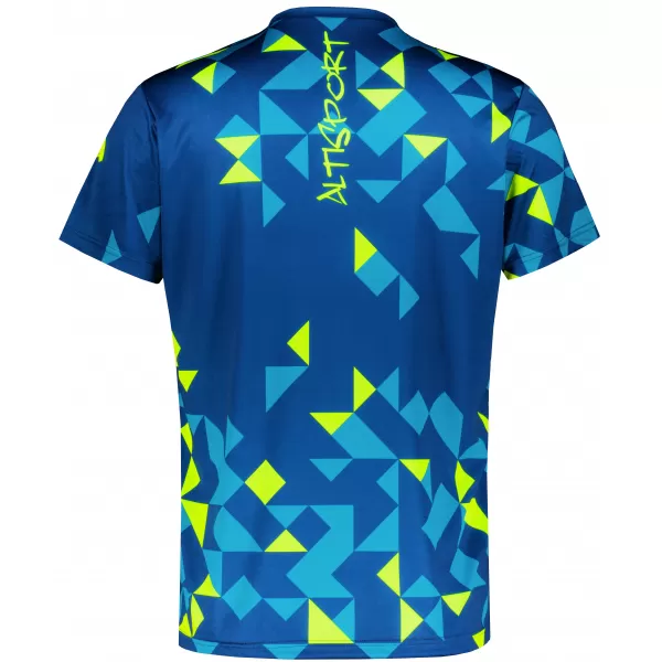  Männer funktionaler T -Shirt Premium ALTISPORT VOJ/ALM108TR01 NAVY-NEON YELLOW 