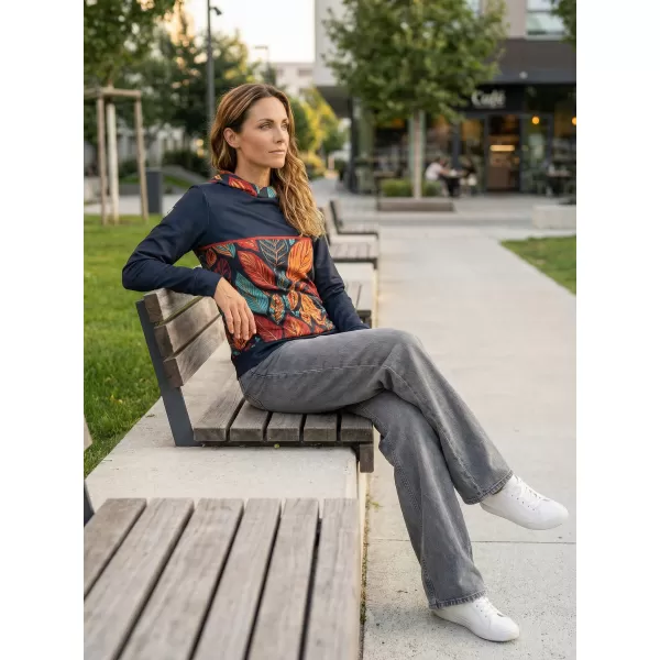  Funktionaler Sweatshirt -Prämie von Frauen ALTISPORT VOJ/ALW061MI01 ORANGE/BLAU 