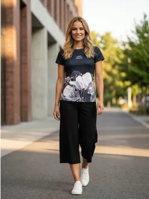 Frauenfunktional T -Shirt Premium ALTISPORT VOJ/ALW090TR01 SCHWARZ