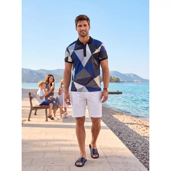  Herrenfunktional T -Shirt mit Premium -Kragen ALTISPORT VOJ/ALM007TR05 MARINEBLAU/BRAUN 