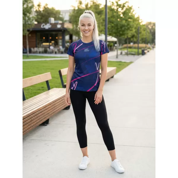  Frauenfunktional T -Shirt Premium ALTISPORT VOJ/ALW082TR01 DUNKELBLAU 