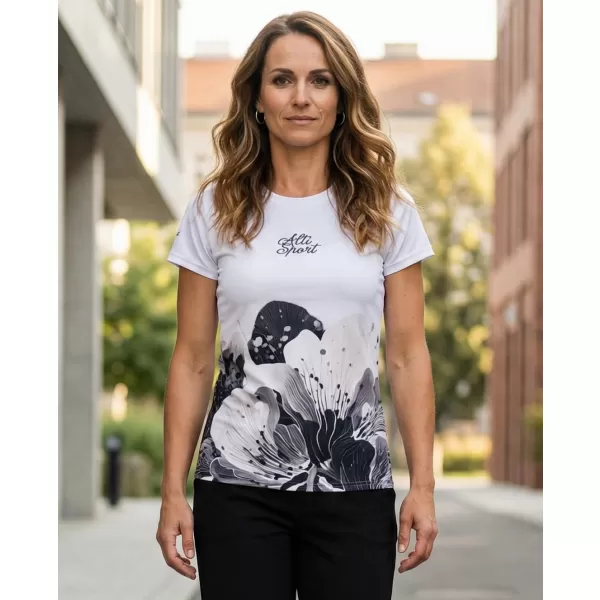 Frauenfunktional T -Shirt Premium ALTISPORT VOJ/ALW090TR01 WEIß 