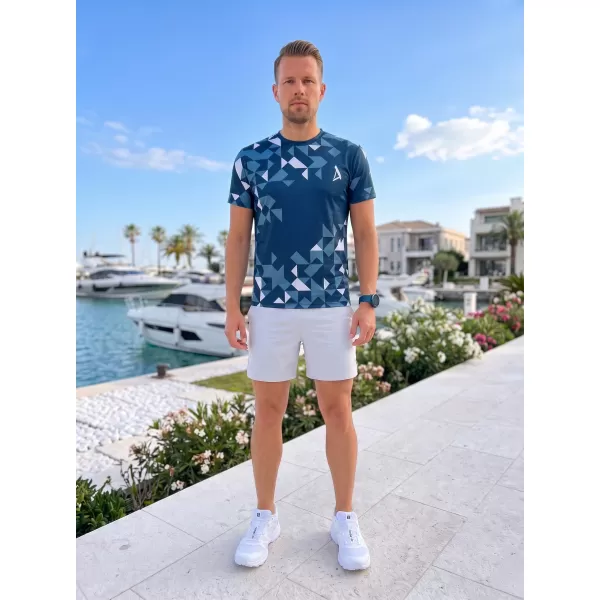  Männer funktionaler T -Shirt Premium ALTISPORT VOJ/ALM108TR01 MARINE-WEIß 