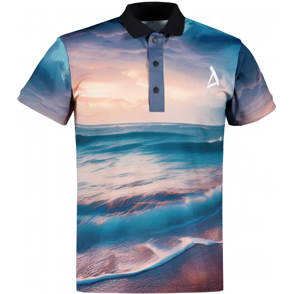  Herrenfunktional T -Shirt mit Premium -Kragen ALTISPORT VOJ/ALM103TR05 MEER 