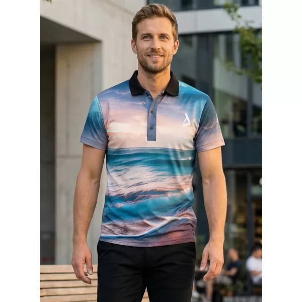  Herrenfunktional T -Shirt mit Premium -Kragen ALTISPORT VOJ/ALM103TR05 MEER 