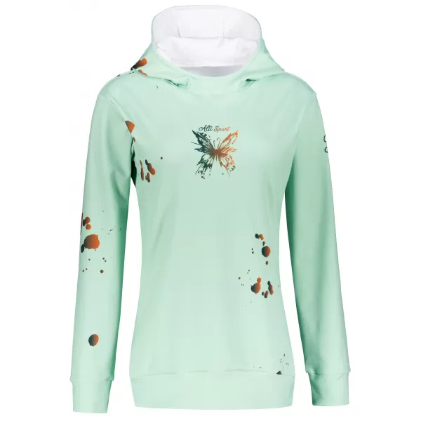  Funktionaler Sweatshirt -Prämie von Frauen ALTISPORT VOJ/ALW077MI01 GRÜN -ORANGE 