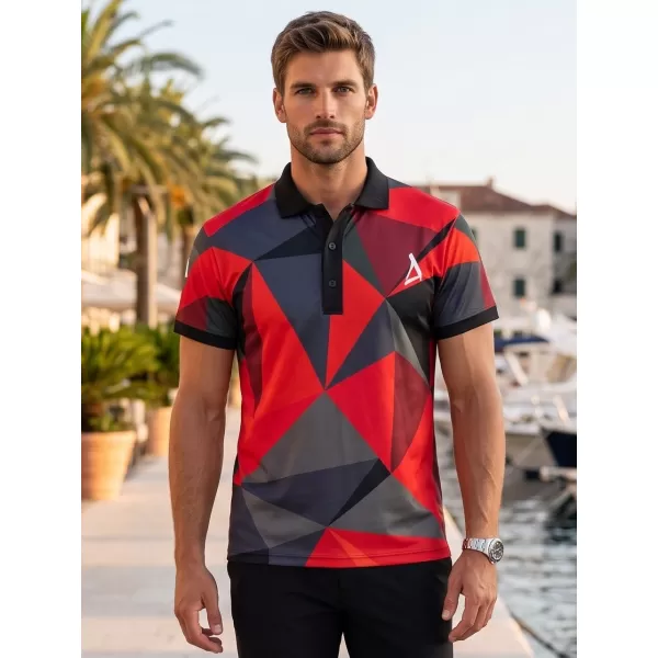  Herrenfunktional T -Shirt mit Premium -Kragen ALTISPORT VOJ/ALM007TR05 ROT 