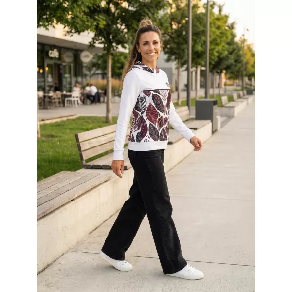  Funktionaler Sweatshirt -Prämie von Frauen ALTISPORT VOJ/ALW061MI01 WEIß/BURGUNDER 