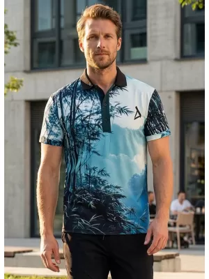 Herrenfunktional T -Shirt mit Premium -Kragen ALTISPORT VOJ/ALM103TR05 BAMBUS