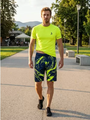 Die funktionalen Shorts von Männern Premium ALTISPORT VOJ/ALM071KRA01 MARINE/GELB