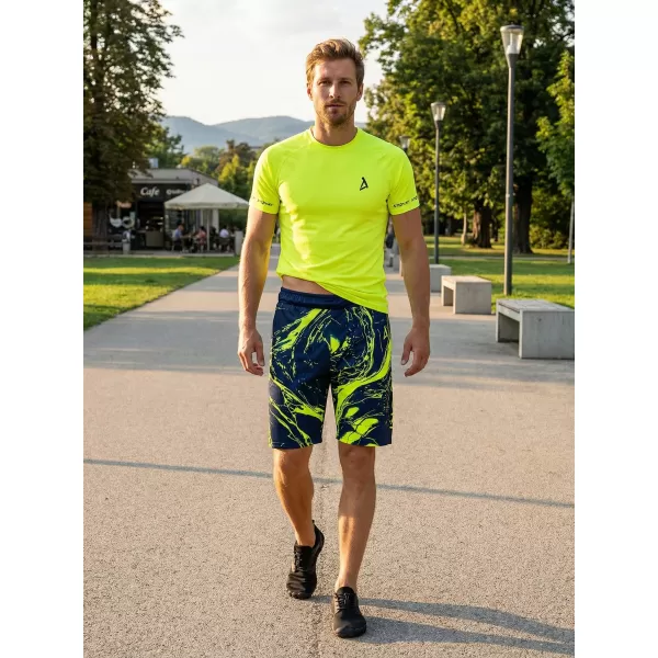  Die funktionalen Shorts von Männern Premium ALTISPORT VOJ/ALM071KRA01 MARINE/GELB 