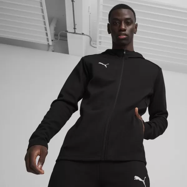  Herren-Sweatshirt PUMA TEAMFINAL CASUALS HOODED JKT 658528_03 PUMA BLACK/PUMA SILBER 