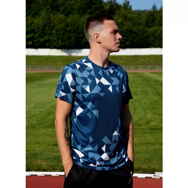  Männer funktionaler T -Shirt Premium ALTISPORT VOJ/ALM108TR01 MARINE-WEIß 