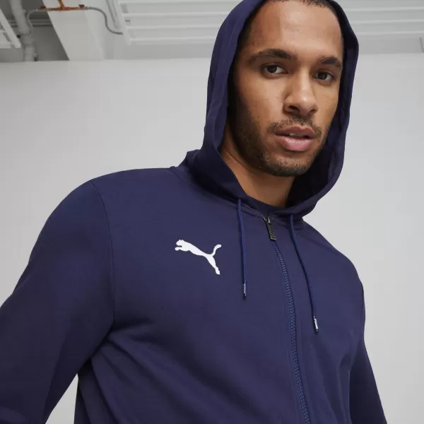  Herren -Sweatshirt PUMA TEAMGOAL CASUALS HOODED JACK 658595_06 PUMA NAVY/PUMA WHITE 