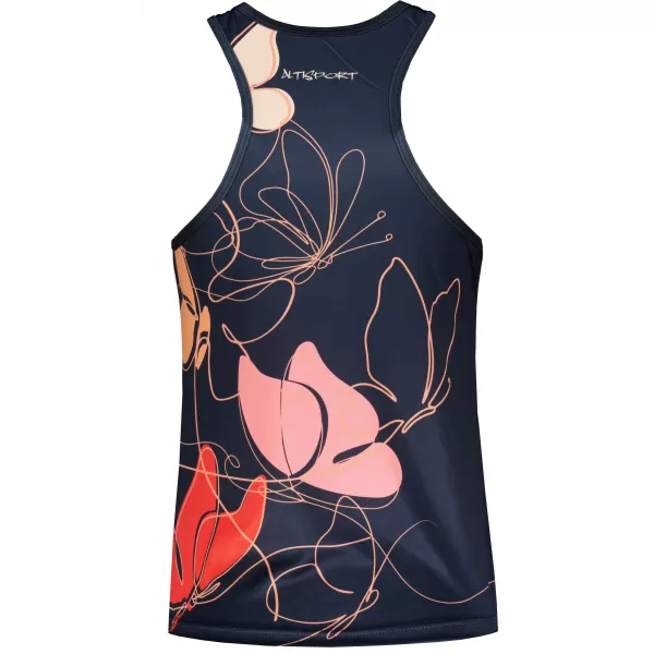  Funktionaler Tanktoper der Frauen auf Prämie ALTISPORT VOJ/ALW086TIL01 SCHWARZ/ORANGE 