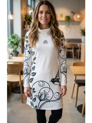 Damen erweitertes Premium -Sweatshirt ALTISPORT VOJ/ALW0106MI06 WEIß