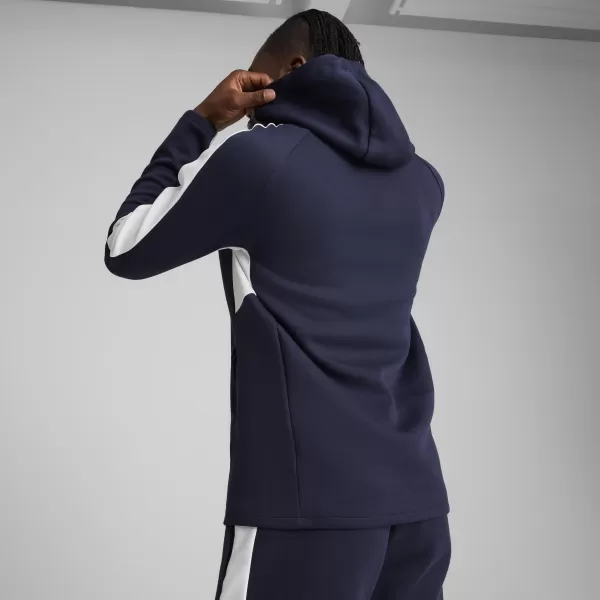  Herren -Sweatshirt PUMA TEAMEVOSTRIPE HOODY 659954_06 PUMA NAVY/PUMA SILBER 