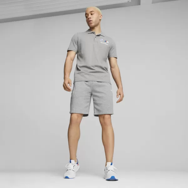  Herren t -Shirt mit einem Kragen PUMA BMW MMS ESS POLO 621312_03 MITTELGRAUES HEATHER 