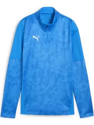 Damenjacke PUMA TEAMCUP TRAINING 1/4 ZIP TOP 659173_02 ELECTRO ROYAL/ ELECTRO ROYAL/PUMA SILBER