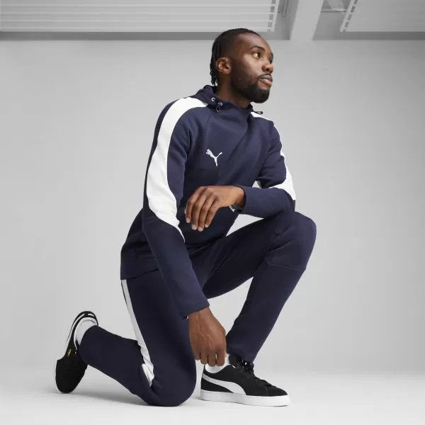  Herren -Sweatshirt PUMA TEAMEVOSTRIPE HOODY 659954_06 PUMA NAVY/PUMA SILBER 