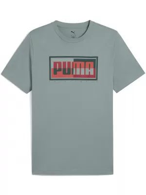 Herren-T-Shirt PUMA GRAPHICS BOX TEE 684827_30 GRÜNER MOND