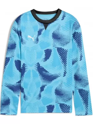 Kindertrikot PUMA TEAMTARGET GK LS JERSEY JR 706521_02 BRIGHT AQUA / HELLES AQUA / PUMA WEIß
