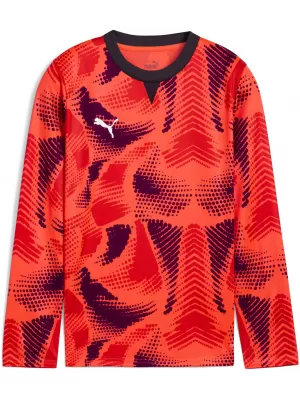 Kindertrikot PUMA TEAMTARGET GK LS JERSEY JR 706521_01 NRGY RED / NRGY ROT / PUMA WEIß