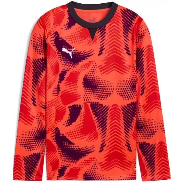  Kindertrikot PUMA TEAMTARGET GK LS JERSEY JR 706521_01 NRGY RED / NRGY ROT / PUMA WEIß 