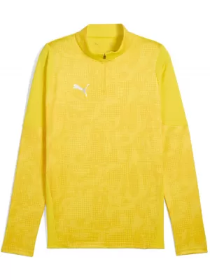 Herren -Sweatshirt PUMA TEAMCUP TRAINING 1/4 ZIP TOP 659164_07 FASTER YELLOW/ SCHNELLER GELB/PUMA SILBER