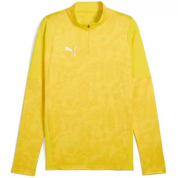  Herren -Sweatshirt PUMA TEAMCUP TRAINING 1/4 ZIP TOP 659164_07 FASTER YELLOW/ SCHNELLER GELB/PUMA SILBER 