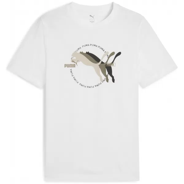  Herren-T-Shirt PUMA GRAPHICS MULTIPLE LOGO TEE 684826_02 PUMA WEIß 