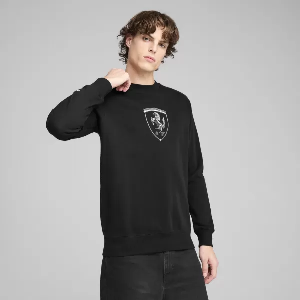  Herren -Sweatshirt PUMA FERRARI RACE BIG SHIELD CREW 630193_01 PUMA SCHWARZ 