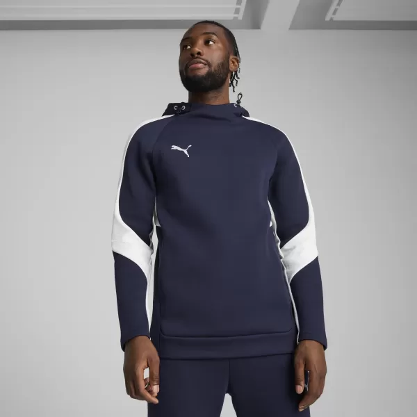  Herren -Sweatshirt PUMA TEAMEVOSTRIPE HOODY 659954_06 PUMA NAVY/PUMA SILBER 